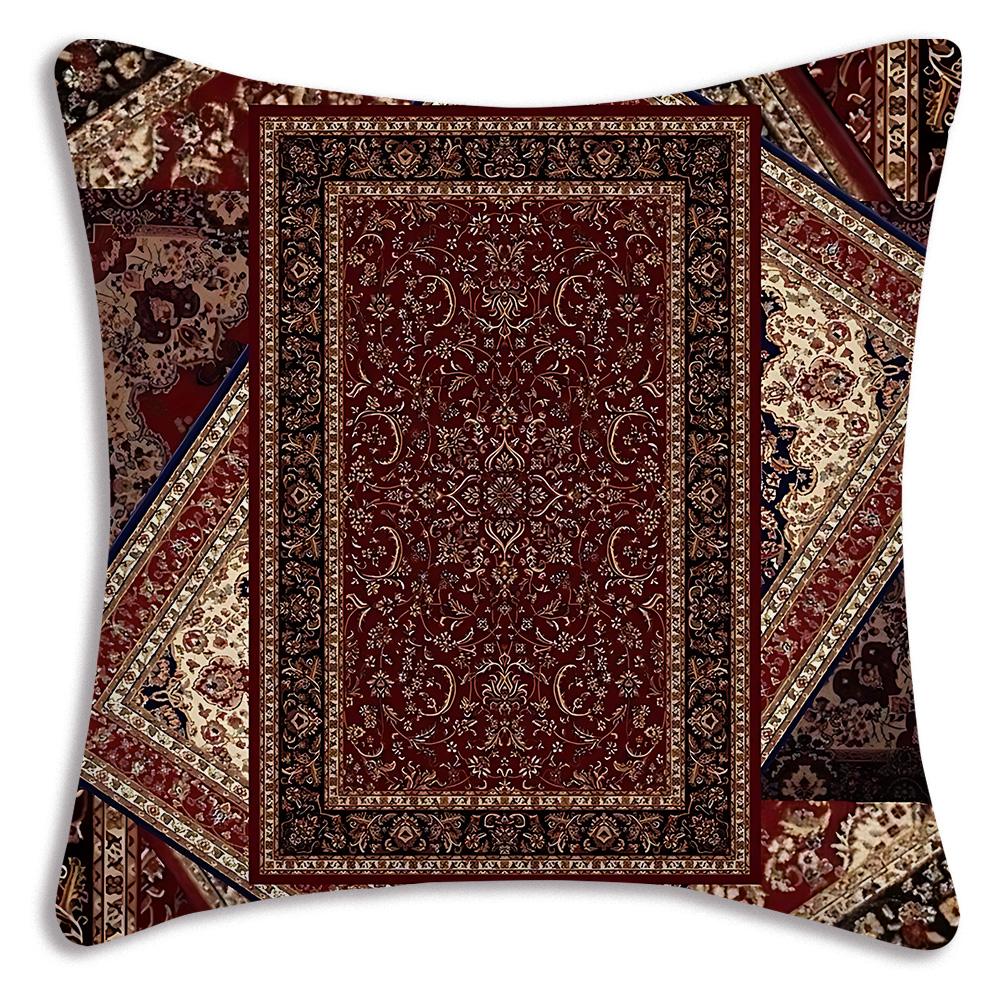 Luxury Persians R-Rug Illow Covers Cartoon Sofa Decorative Home Double-sided Printing Short Plush Cute Cushion Cover