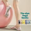 Breathable Strappy Pilates Socks Heart Silicone Dot Five Toe Socks Sweet Tie-dye Yoga Socks  Women