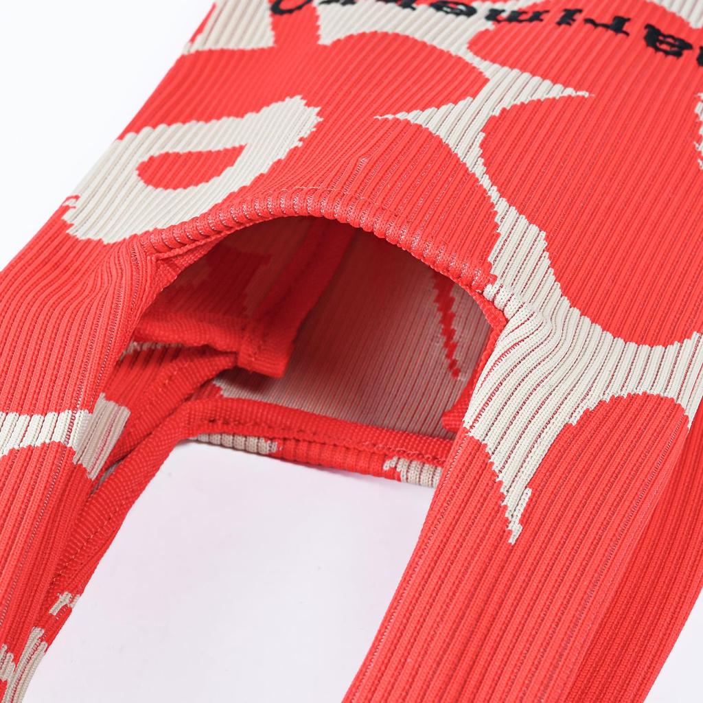 Marimekko Knitted Mini Tote Bag, Unikko Coral Red, 94145 094145 380, Scandinavian Design [Product]