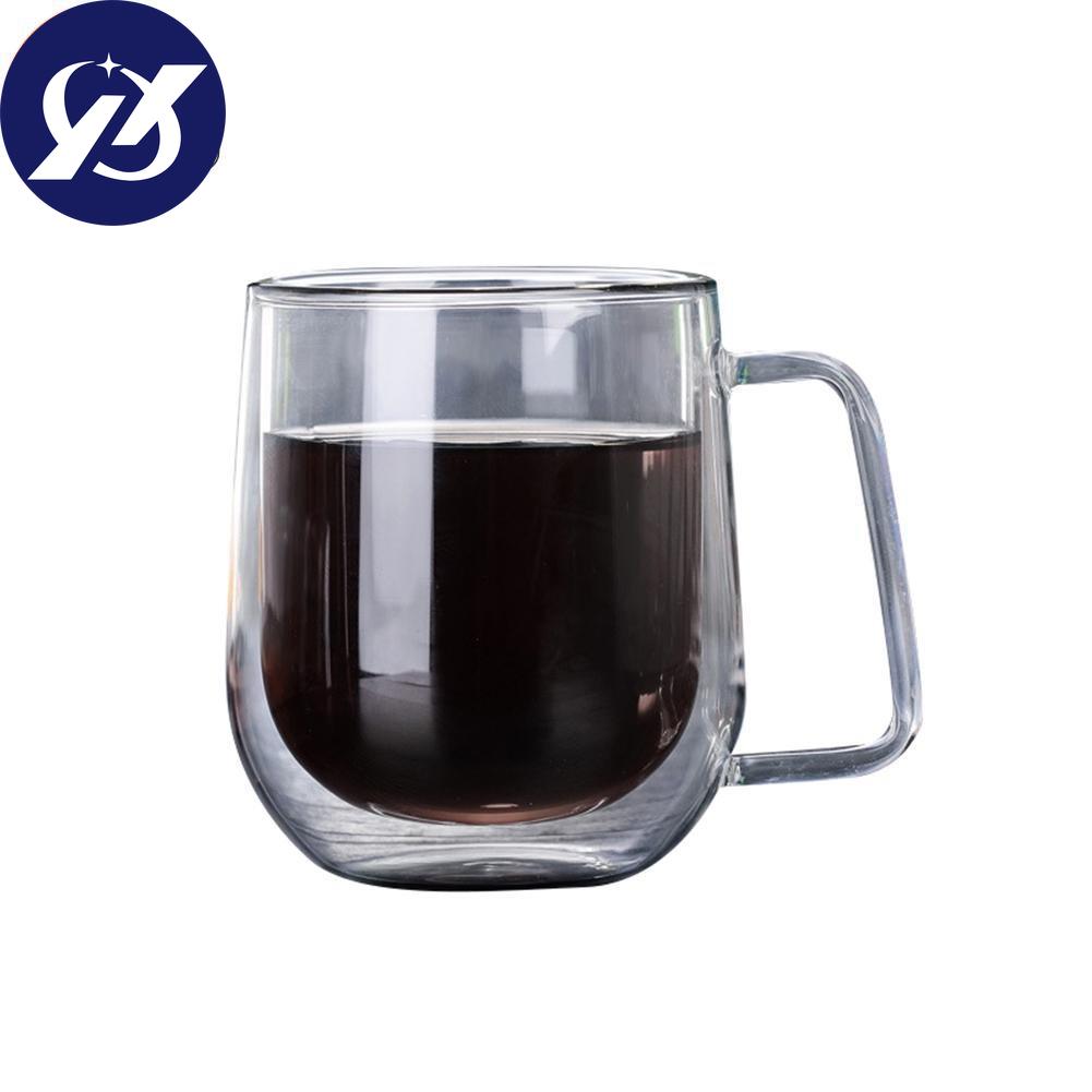 Trendshome Decor 300ml Double Wall Heat Resistant Glass Cup Milk Juice Insulation Drinking Mug