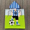 Sommer-Mikrofaser-Badeponcho mit Aufdruck für Kinder, Badetuch mit Kapuze, das nicht fusselt oder ausbleicht, Alter 2-10