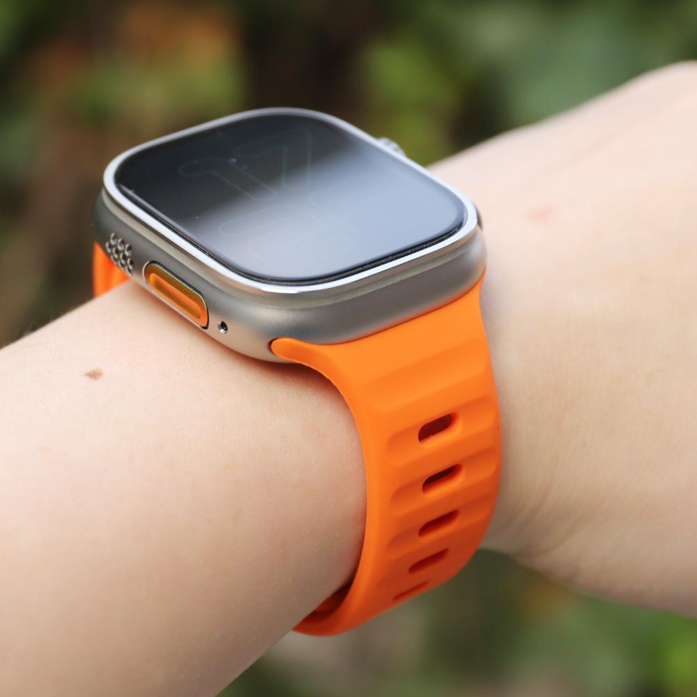 Silicone Strap for Apple Watch Ultra 3/2/1 49mm 11/10 46mm 42mm Sport Wristband iWatch Series 9 8 7 6 5 SE 3 45mm 41mm 44mm 40mm