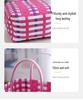 Handmade PVC Woven Bag: Versatile Home, Vegetable, Bath, and Beach Basket