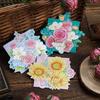 20pcs/set Mother's Day Greeting Cards Mini Size 8.2x8.2cm Floral Paper Blank Cards Thank You for Business Gift Card
