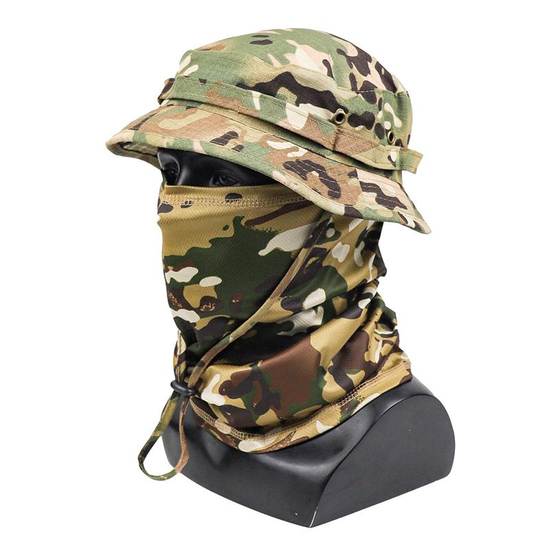 Summer Camouflage Penny Hat Set, Multifunctional Magic Scarf, Fishing Hat, Fisherman's Hat, Sun Protection Breathable Hat