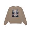 Vans Letter Plaid Crewneck Sweatshirt Unisex sweatshirt Light-Brown VN0A7YGQYEH