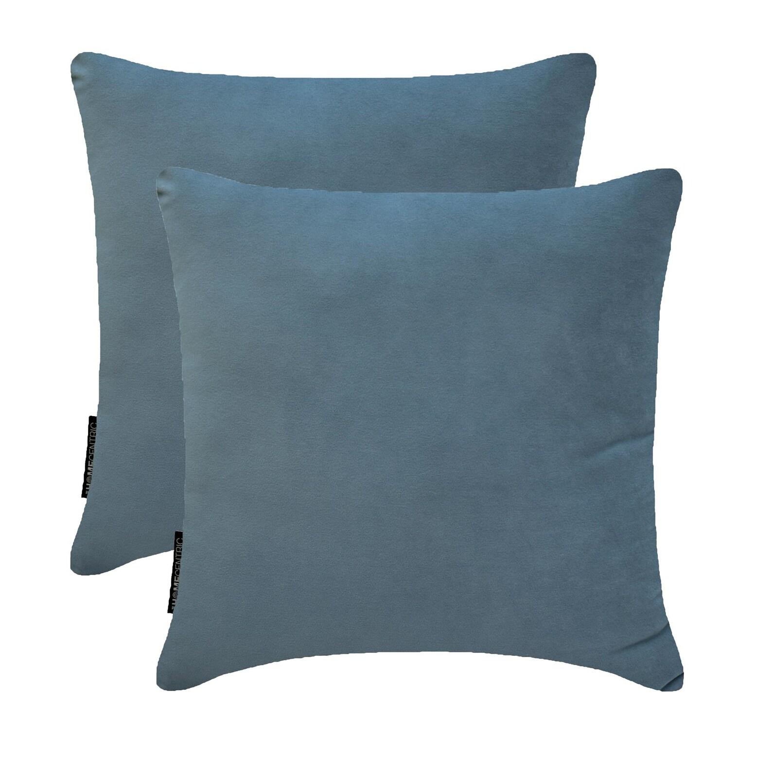 

Dusty Blue Decorative Throw Pillow Covers | Pack of 2 Modern Plain Velvet Cushion Cover | Solid Color Pillowcases - Dusty Blue Velvet 12 x 12 (Pack of 2) синий