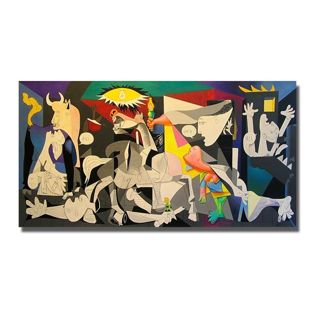 Picasso Guernica Kunstverk Plakat Lerretstrykk Berømt Maleri Reproduksjon Veggkunst Bilder for Hjemmedekorasjon Rom Stue