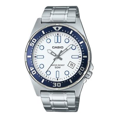 Refurbished Casio Standard Analog Stainless Steel White Dial Quartz MTD-135D-7AV Men's Watch