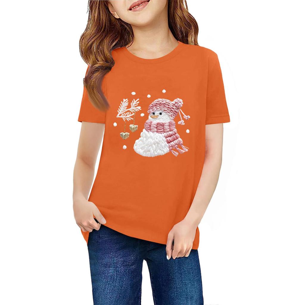 Children's Short Sleeve Neck T-Shirt Animal Print Daily Casual Top