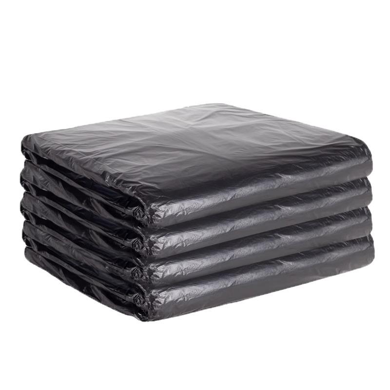 Large Black Kitchen Garbage Bags - Thick, Flat, 60-90 Gallon, Commercial-Grade for Hotels and Sanitation