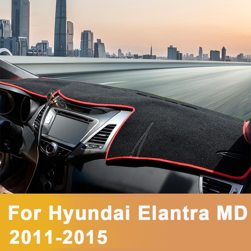 For Hyundai Elantra MD 2011 2012 2013 2014 2015 Car Dashboard Sun Shade Cover Mat Trument Desk Non-slip Pads Accessories
