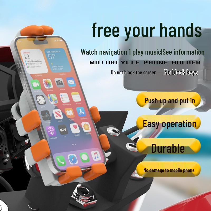 Airbag Anti-Vibration Phone Holder for Bicycle & Motorcycle