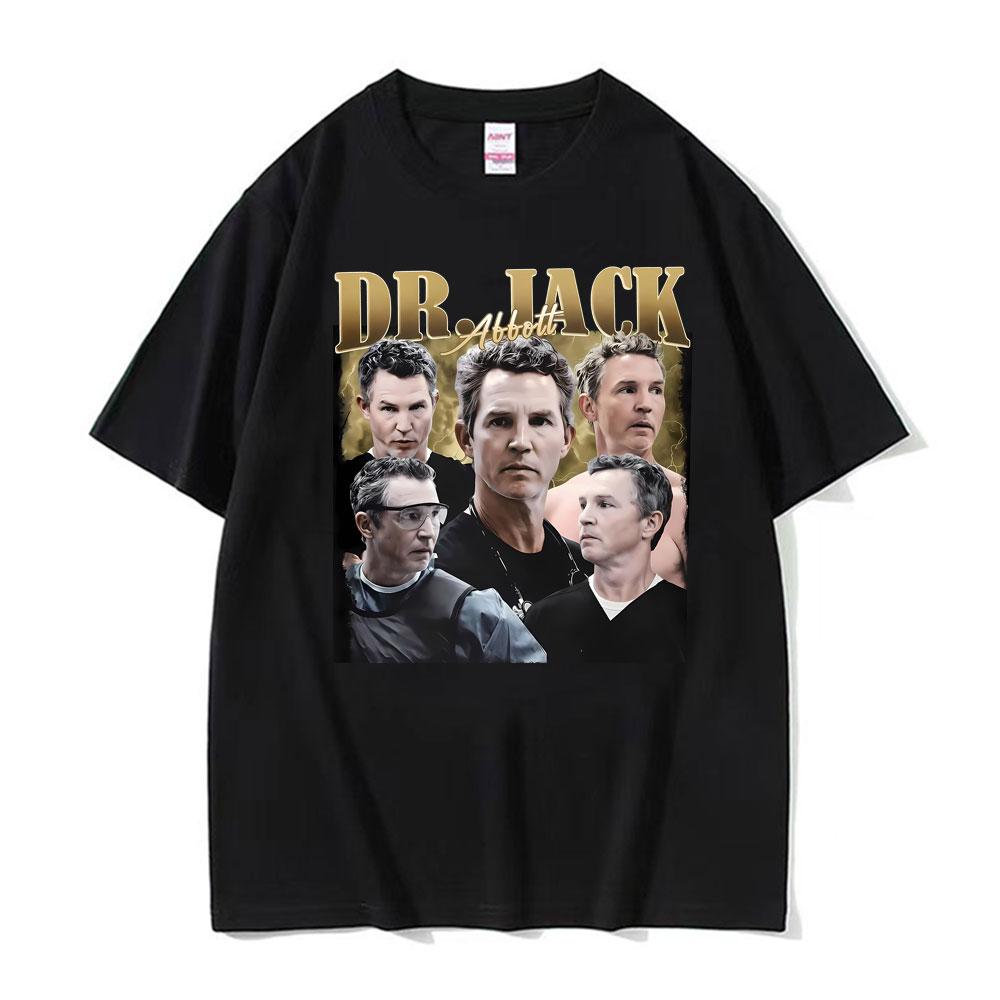 Dr. Jack Abbott Vintage Graphic T-Shirt Men Women Fashion High Quality Hot Sale Classic T-shirts Summer O-Neck Oversized T Shirt