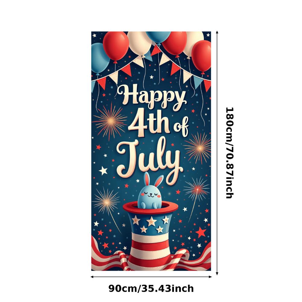 Decorative Design Happy 4th of July Celebration Banner for Holiday Party Indoor Decoration Patriotic Event