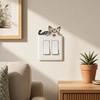yangyizhi Light Switch Plate Stickers, Cartoon Animal Cute Cat Decor, Waterproof Removable Stickers for Switch, Wall Outlets, Bedroom, Living