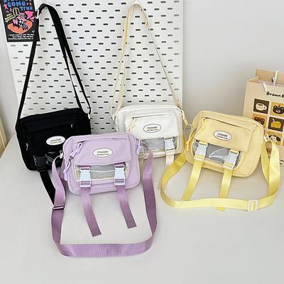 2025 New Large-capacity School Bag, Messenger Bag, Women's Transparent and Versatile Simple Shoulder Messenger Bag Trend