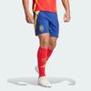 Adidas Spain 24 Home Shorts Embroidered Logo Two-Tone Straight Soccer Pants Fan Edition Men Bottoms Victory-Blue IW8150