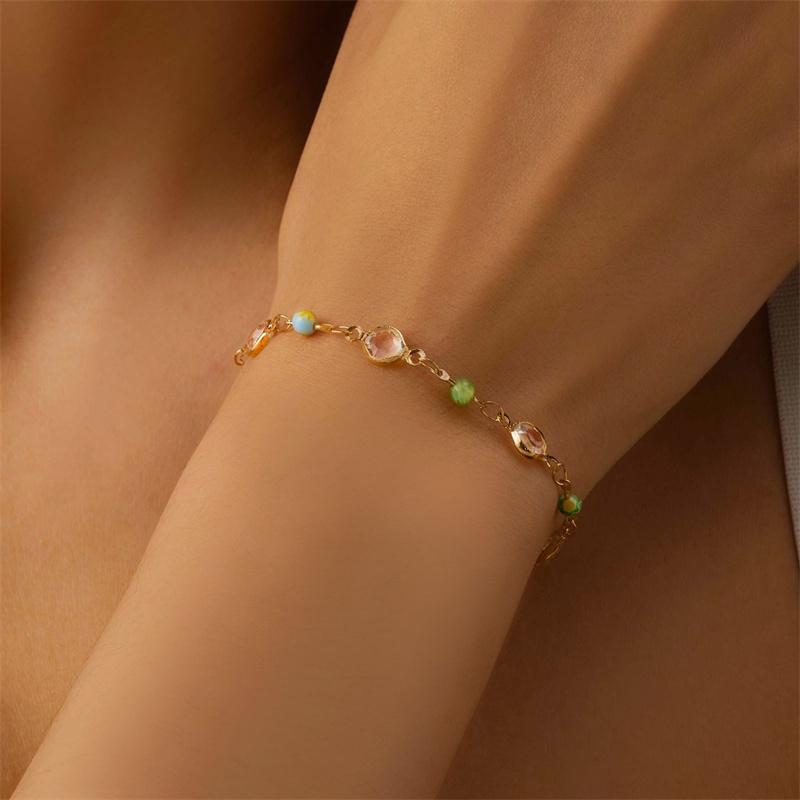 Bohemia Crystal Chain Anklets for Women Foot Accessories Summer Beach Barefoot Sandals Bracelet ankle on the leg Female Jewelry