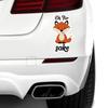 DS67#8.5X15cm Interesting Fox  Car Sticker Cute And Interesting Waterproof Animal Vinyl Sticker