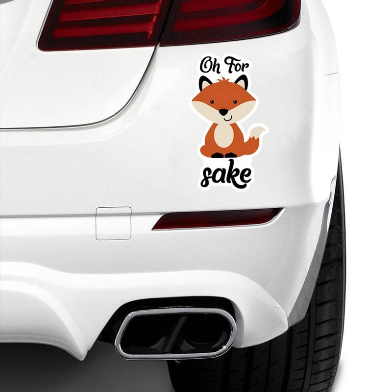 DS67#8.5X15cm Interesting Fox  Car Sticker Cute And Interesting Waterproof Animal Vinyl Sticker