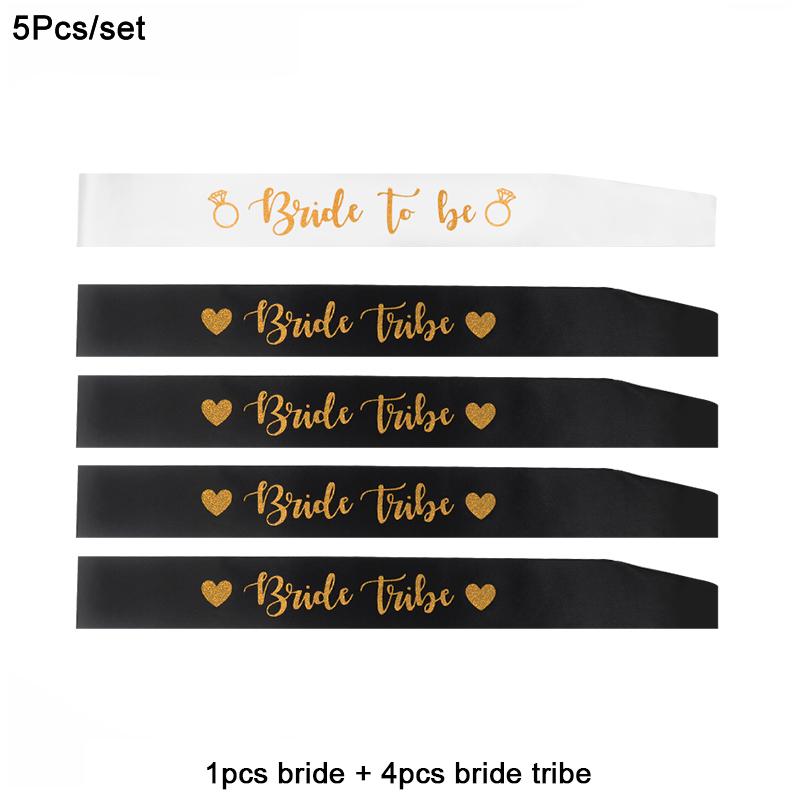 1Set Bride To Be Team Bride Satin Sash for Wedding Engagement Bridal Shower Decorations Bachelorette Party Hen Night Supplies