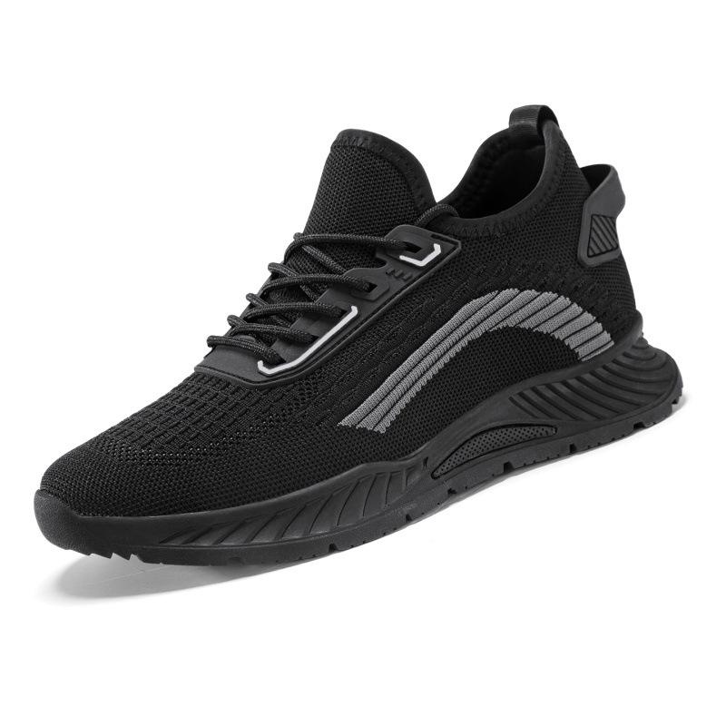 Men s Summer 8CM Height-Boosting Running Shoes - Breathable Mesh, Casual Style Size 39 черный 8см