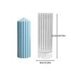 Geometry Stripe Pillar Candle Molds Plastic Column Making CandleHolder Wedding Items 3D Silicone Mold Taper Acrylic Party Supplies