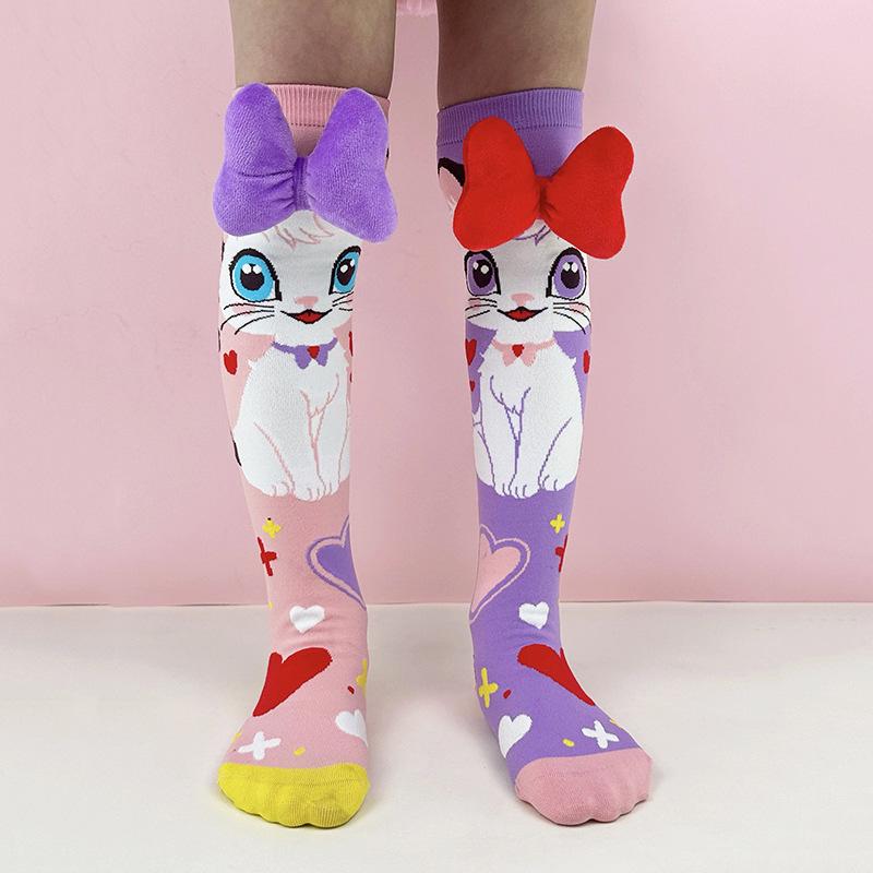 Labubu Cartoon Rabbit & Unicorn Knee-high Socks for Kids - Fun and Trendy
