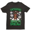 Funny Christmas Dachshund Through T Shirt The Snow Dashing Parody Dog Gift Idea