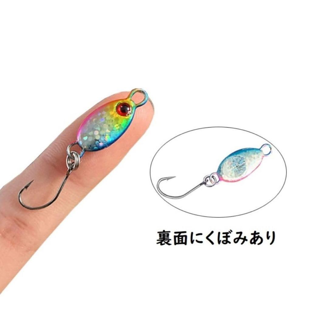 Oval Micro Jigs, 2g, 22mm, Set of 12, Metal Jigs for Jigging, Rockfish, Horse Mackerel, Plated (12 Pieces, Case Included) [Parallel Import]