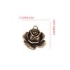 10pcs Vintage Rose Pendant, Zinc Alloy Antique Silvery/Bronze Plated, DIY Jewelry Making Pendant for Necklaces