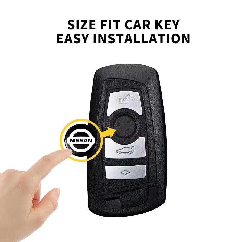 14mm Car Key Emblem Stickers Auto Control Key Logo Styling For Nissan Nismo Qashqai X J10 Trail Tiida Juke Teana Pulsar Altima