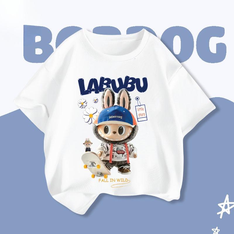 LABUBU Stilvolles Jungen-T-Shirt-Kombiset Leicht & Atmungsaktiv für Sommerliche Freizeitkleidung