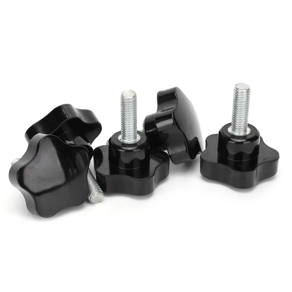 5 Stück Knopfschraube Drehbank Handgriff Drehknopf Mutter Schraube Fünfstern Pflaume Feststellgriff M10x50x30