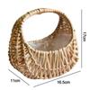 Small Flower Basket Flower Arrangement Basket Willow Rattan Woven Basket Wicker Half Moon Storage with Handle Flower Baskets