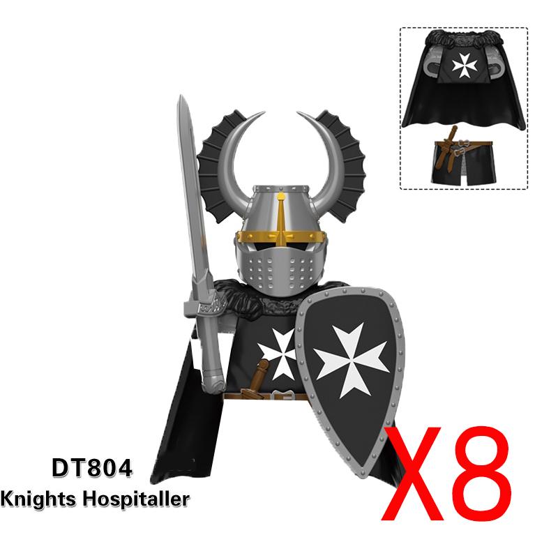 Medieval Military Building Blocks Solider Figures Gifts Weapons Shields Helmets Lionheart Teutonic Knights Militiaman Farmer MOC