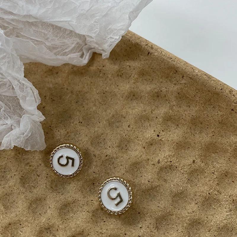 10pcs Fashionable Buttons 11mm Round Number 5 Metal Shank Buttons Woman's Blouse Sweater Sewing Accessories