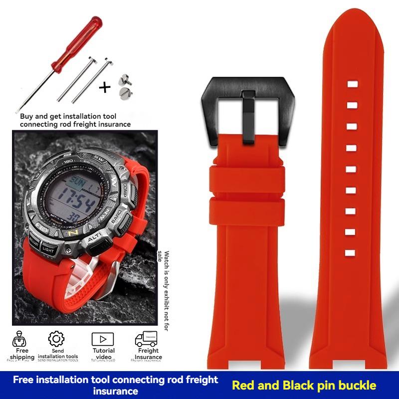 For Casio PRG-240 PRG-130Y/T PRW-1500 PRG-130 Resin Silicone Rubber Watch Strap Accessories Outdoor Sports Waterproof Wristband