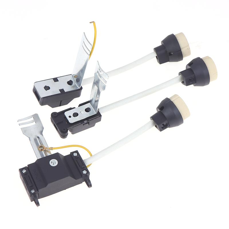 Gu10 Lamp Holder Ceramic Base And Terminal Block/Bridge W Cable And Insulating Sleeve For Gu10 Base Halogen Socke Gu10 Led Bulb