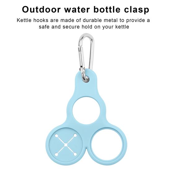 Water Bottle Hanging Buckle Drink Bottle Holder with Carabiner 3 Holes Design Compact Size Portable Silicone Water Bottle Buckle