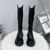 Women Boots Knee High Chelsea Boots for Women Mid Heels Motorcycle Goth Shoes Trend Fashion Designer Women Botas