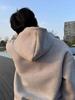 Men's Light Gray Heavyweight Hoodie - Casual Loose Fit, Trendy American Style, Autumn/Winter.