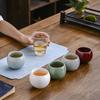 Ru Kiln Tea Cup Ice Crack Open Sliced Tea Cup Chinese Ceramic Master Cup Tea Set Five Famous Kiln Households