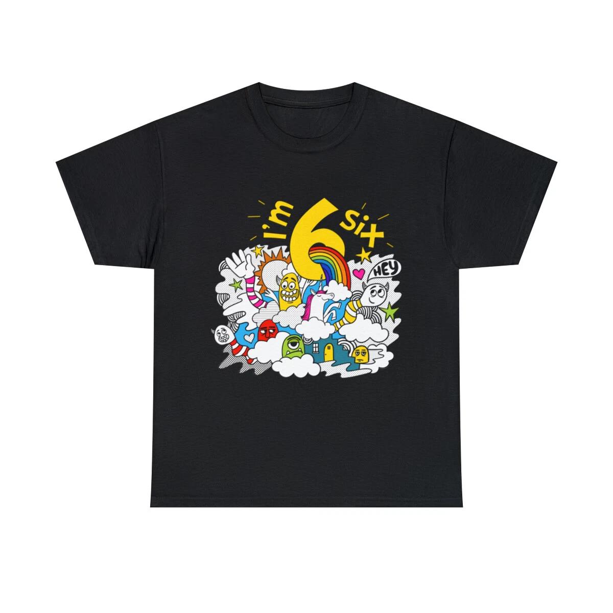 I m 6 6th Birthday Graphic Tee Shirt, S-5XL S