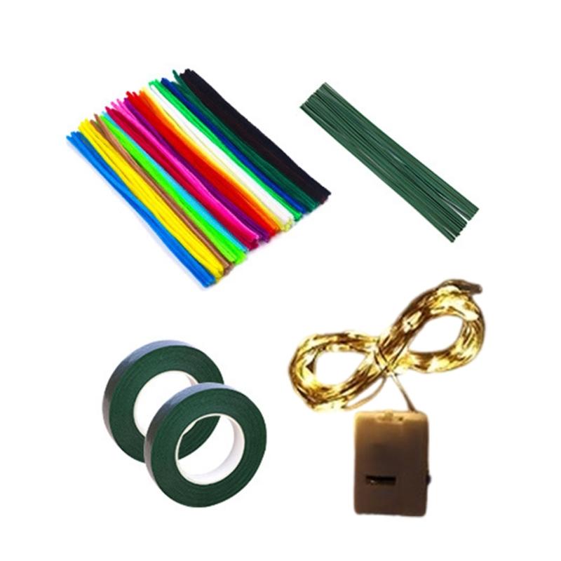 

Fire Work Pipe Cleaner DIY Set,DIY Colorful Fire Work Materials Pack 20Colors Chenilles Stems for DIY Art Craft Project 1