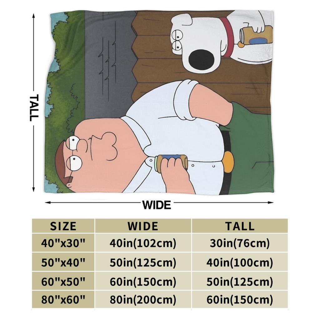 Peter Griffin  Blanket Quality Super Soft  Throw Blanket Winter Child Couch Chair Novelty Bedspread