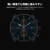 CalmTick Men’s Watch, Large Dial, Quartz, Date Display, Waterproof, Luminous Hands, Chronograph, Simple Fashion, Dark Green/Black, Stainless Steel
