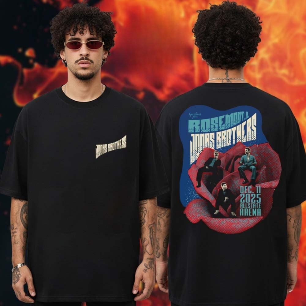 Jonas Brothers Greetings From Your Hometown Rosemont IL Two Sided  T-Shirt S