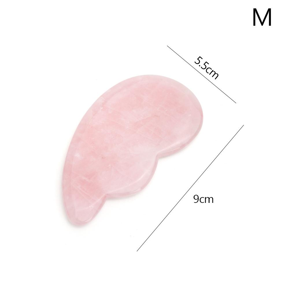 Natural Rose Quartz Jade Gua Sha Board Acupuncture Massage Facial Gouache Pink Quartz Massage Face LiftingStone Guasha Scraping